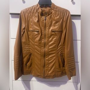 Brown leather jacket